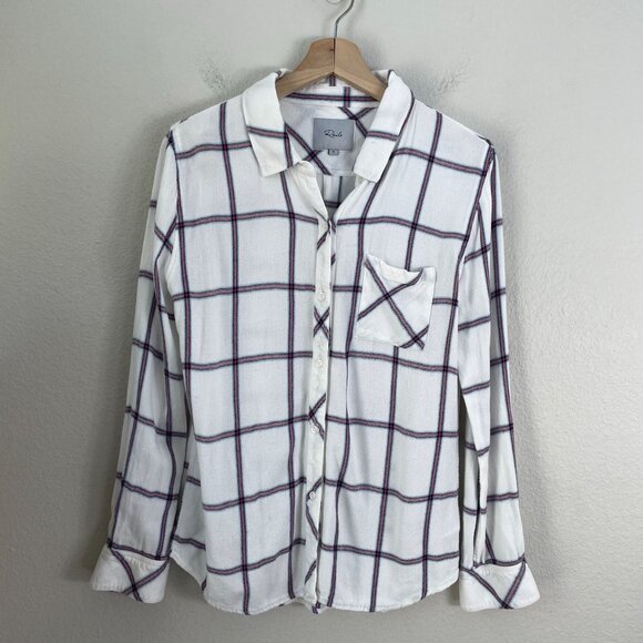 Rails Hunter Womens Small Button Up Hunter Plaid Shirt Long Sleeve Flannel Top - Picture 2 of 8